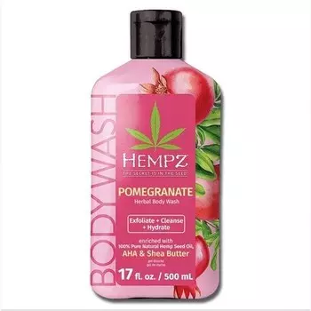 Гель для душа с гранатом, увлажняющий для чувствительной кожи Hempz