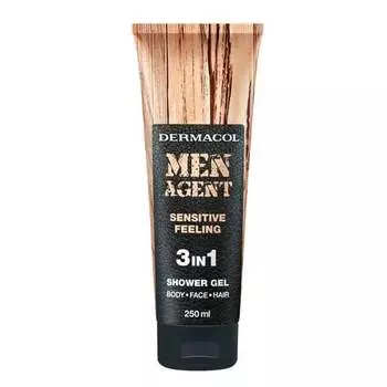 Гель для душа Sensitive Feeling, 3в1, 250 мл Dermacol, Men Agent