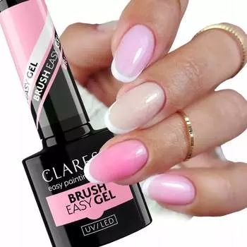 Гель-лак Claresa Brush Easy Gel во флаконе с кисточкой Puderek