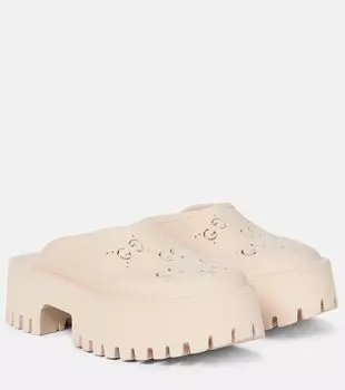 Gg резиновые сабо Gucci, белый