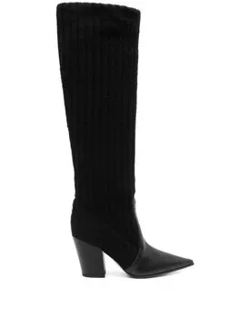 Gianvito Rossi 85-мм панельные ботинки, черный
