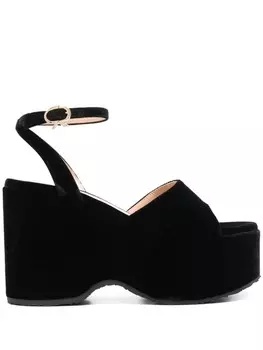 Gianvito Rossi бархатные босоножки, черный