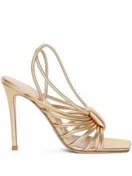Gianvito Rossi босоножки Hellen 105 с ремешками, золотистый