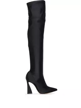 Gianvito Rossi ботфорты на скульптурном каблуке, черный