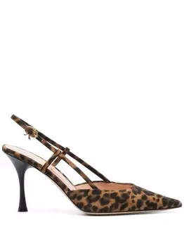 Gianvito Rossi туфли Ascent 90 с ремешком на пятке, коричневый