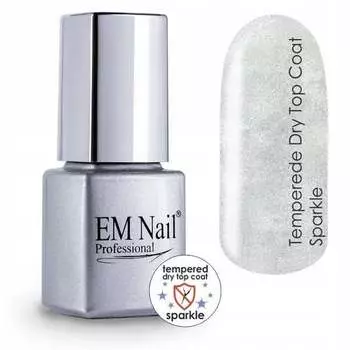 Гибридный лак Top Tempered Sparkle, 6 мл EM Nail