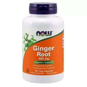 Ginger Root - Имбирь 550 мг (100 капсул.) Now Foods