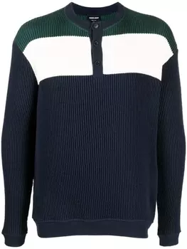 Giorgio Armani джемпер в рубчик, синий