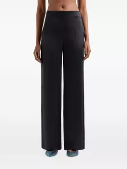 Giorgio Armani шелковые брюки широкого кроя, черный
