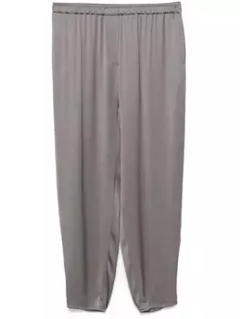 Giorgio Armani зауженные шелковые брюки, серый