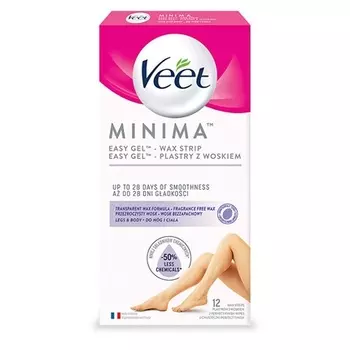 Гипоаллергенные восковые полоски для ног, мини-упаковка 12 шт. Veet