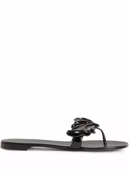 Giuseppe Zanotti лакированные шлепанцы Cruel, черный