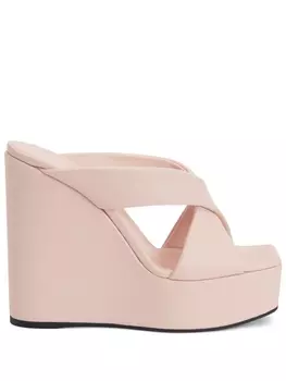 Giuseppe Zanotti мюли Melissa 130 с перекрестными ремешками, розовый
