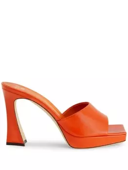 Giuseppe Zanotti мюли Solhene 100 на платформе, оранжевый