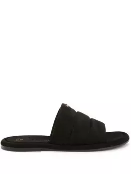 Giuseppe Zanotti стеганые шлепанцы Harmande, черный