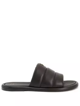 Giuseppe Zanotti стеганые шлепанцы Harmande, черный