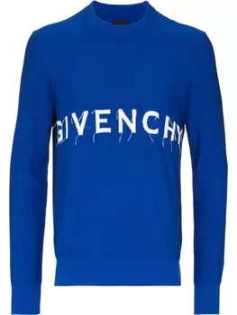 Givenchy джемпер с логотипом, синий