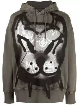 Givenchy худи с принтом граффити, серый