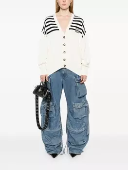 Givenchy кардиган в полоску, белый