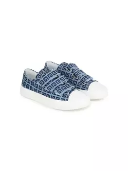 Givenchy Kids джинсовые кеды с принтом 4G, синий