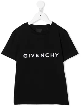 Givenchy Kids футболка с логотипом, черный