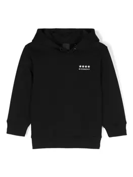 Givenchy Kids хлопковая толстовка с логотипом, черный