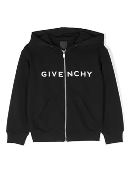 Givenchy Kids кардиган с логотипом, черный