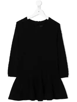 Givenchy Kids платье с длинными рукавами, черный