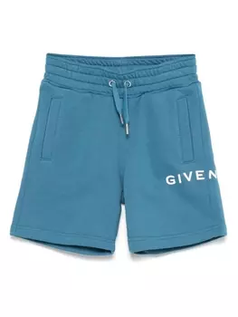 Givenchy Kids шорты с логотипом, синий
