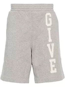Givenchy меланжевые шорты, серый