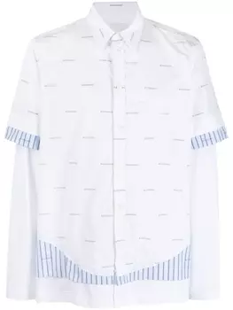 Givenchy многослойная рубашка с логотипом, белый