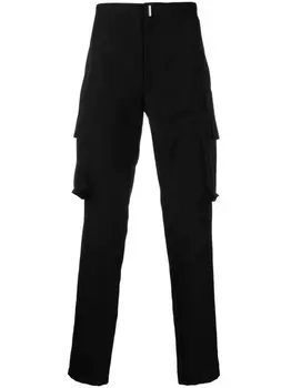 Givenchy прямые брюки карго, черный