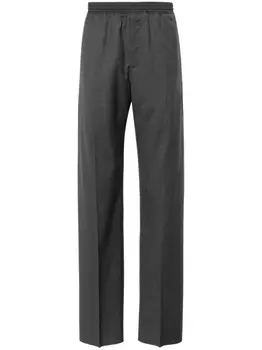Givenchy прямые брюки с кулиской, серый
