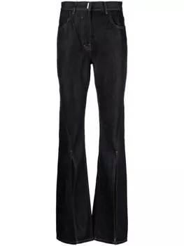 Givenchy расклешенные брюки с разрезами, синий