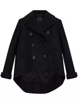 Givenchy шерстяной жакет асимметричного кроя, черный