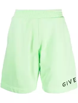 Givenchy спортивные шорты с логотипом, зеленый