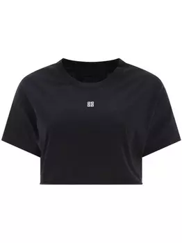 Givenchy укороченная хлопковая футболка, черный
