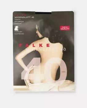 Гладкие полупрозрачные колготки Seidenglatt Falke, черный