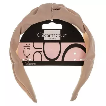 Гламурная, телесная повязка для волос с узлом Glamour