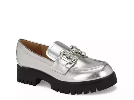 Гламурные лоферы Nine West, Silver Metallic