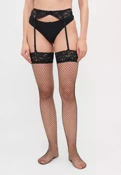 Гольфы FISHNET STOCKING AND SUSPENDER SET Ann Summers, черный