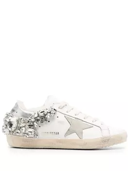 Golden Goose декорированные кеды Super-Star, белый