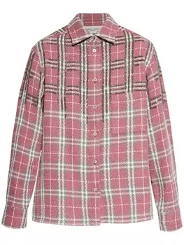 Golden Goose клетчатая рубашка, розовый