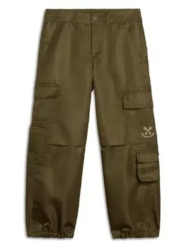 Golden Goose непромокаемые брюки карго, зеленый