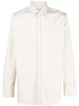 Golden Goose полосатая рубашка на пуговицах, нейтральный цвет