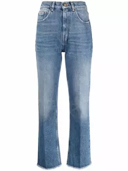 Golden Goose укороченные джинсы с эффектом потертости, синий