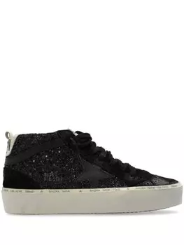 Golden Goose высокие кеды Mid Star с блестками, черный