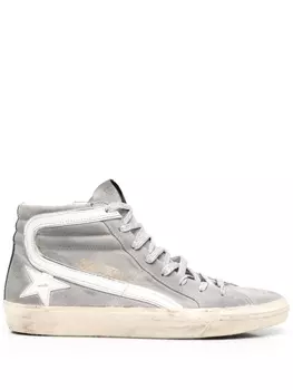 Golden Goose высокие кеды Slide, серый