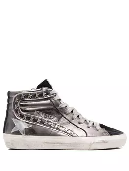 Golden Goose высокие кеды Slide, серый