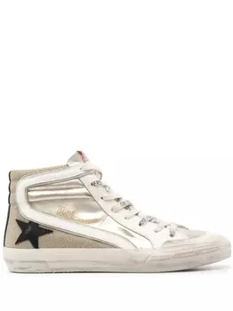 Golden Goose высокие кеды Slide, золотистый